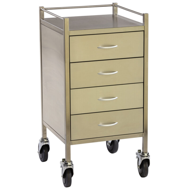 Stainless Steel Dressing Trolleys - All Sizes - 3 Drawers With 1 X ...